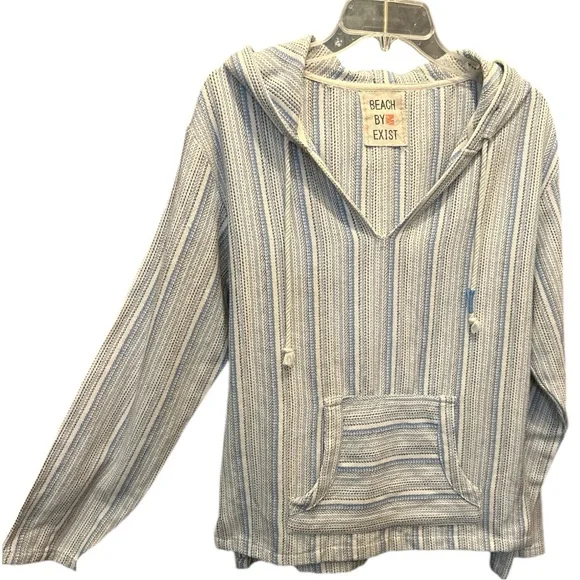 Beach By Exist Blue and White Striped Pullover - Picture 2 of 10